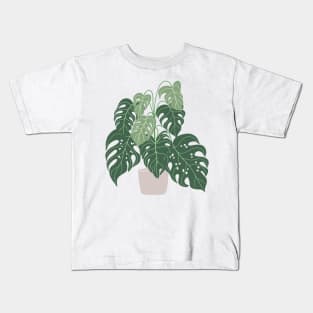 Minimalist Monstera plants Kids T-Shirt